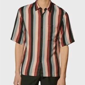 Sandro Striped Blue and Orange Men's Shirt